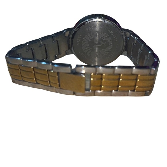 ANNE KLEIN AK1111 Two-Tone Diamond Accent Quartz Watch 6-6.5\